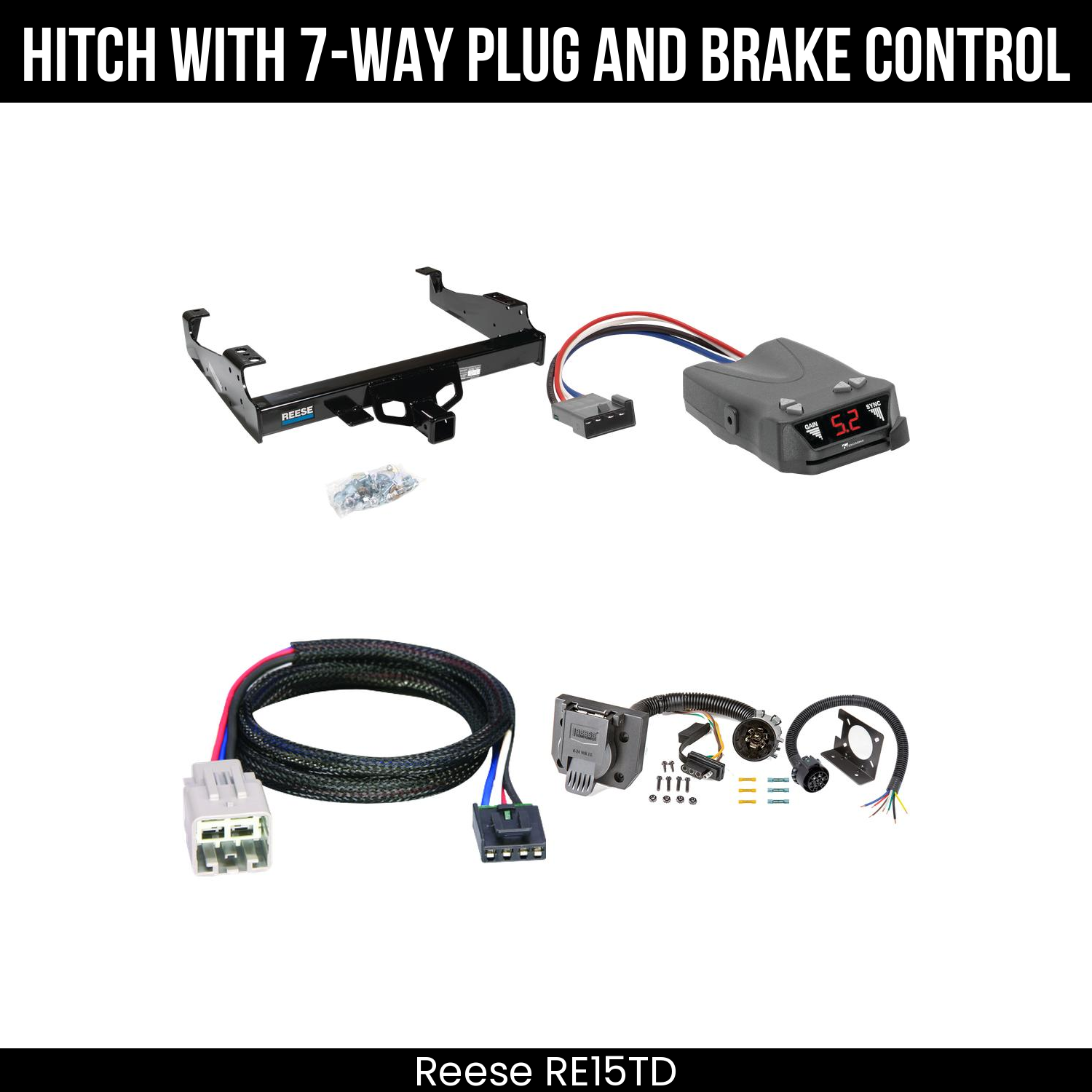 Hitch Tow PKG+ Brake Control For 99-25 Ford F-Series Super Duty Cab and Chassis