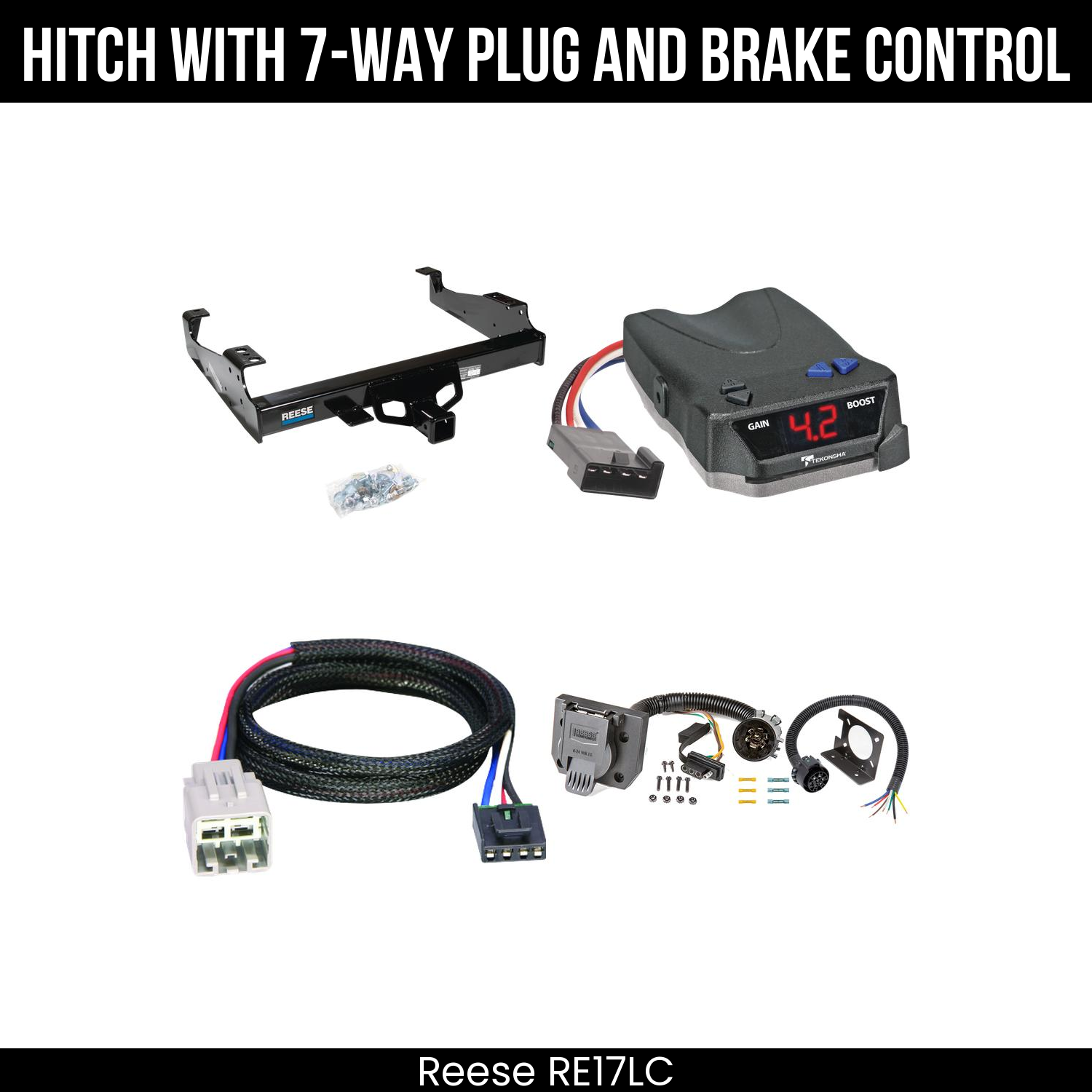 Hitch Tow PKG+ Brake Control For 99-25 Ford F-Series Super Duty Cab and Chassis