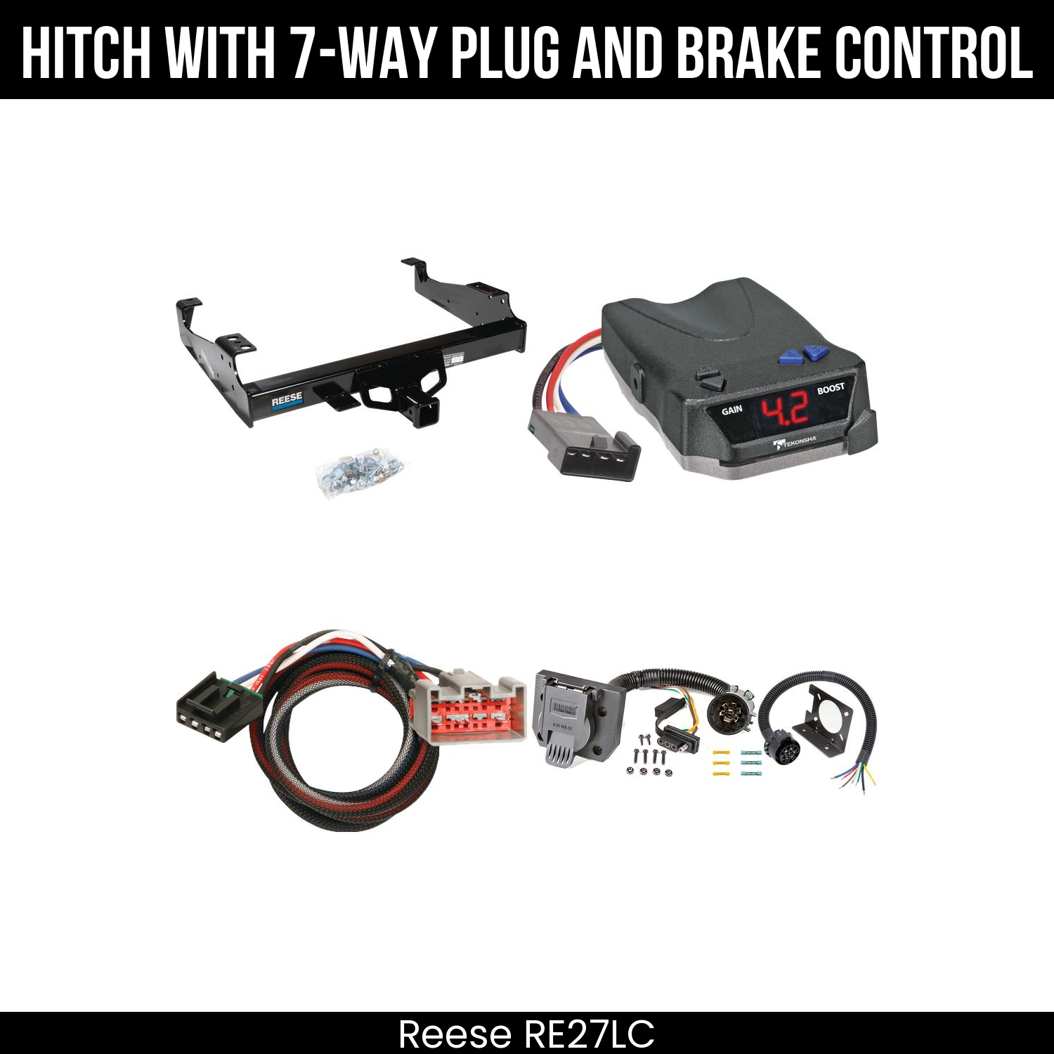 Hitch Tow PKG+ Brake Control For 99-25 Ford F-Series Super Duty Cab and Chassis