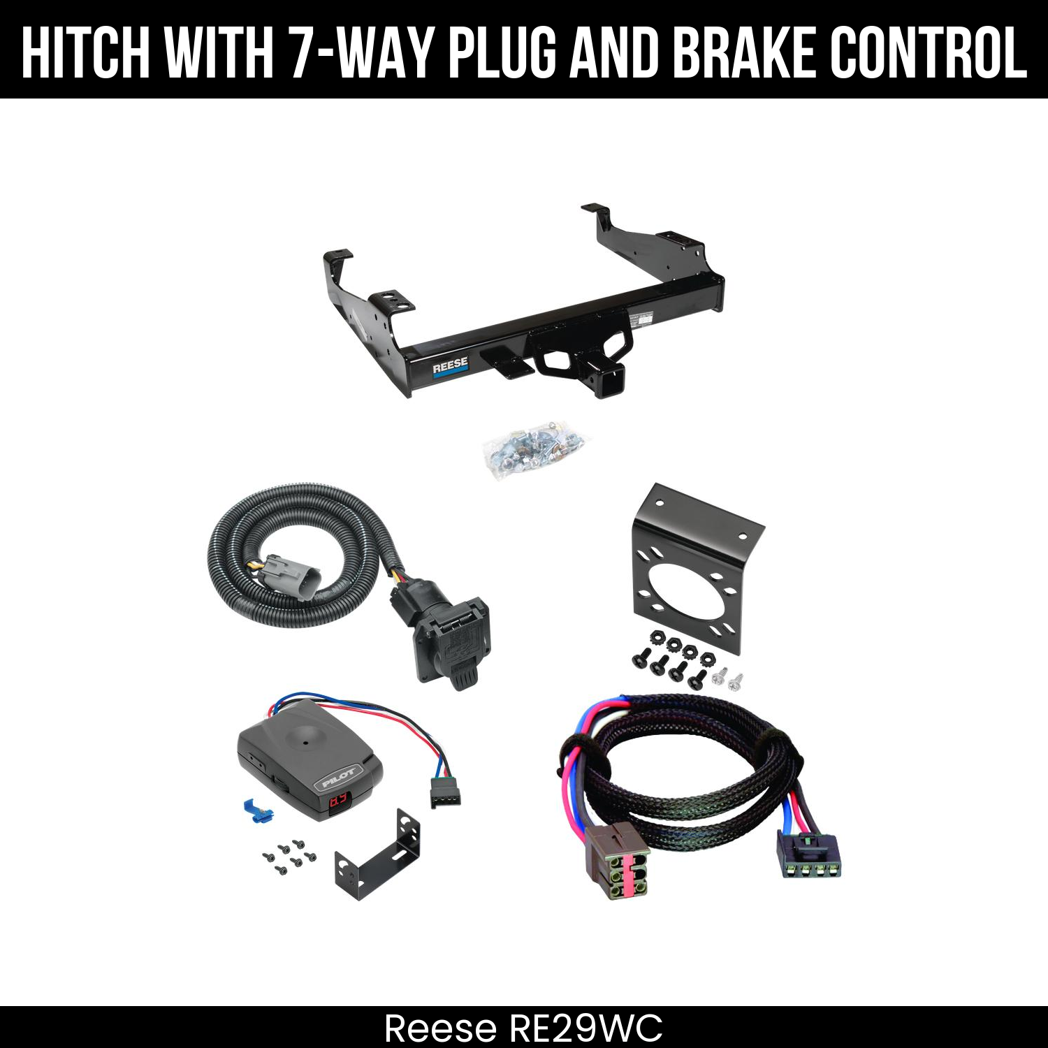 Hitch Tow PKG+ Brake Control For 99-25 Ford F-Series Super Duty Cab and Chassis