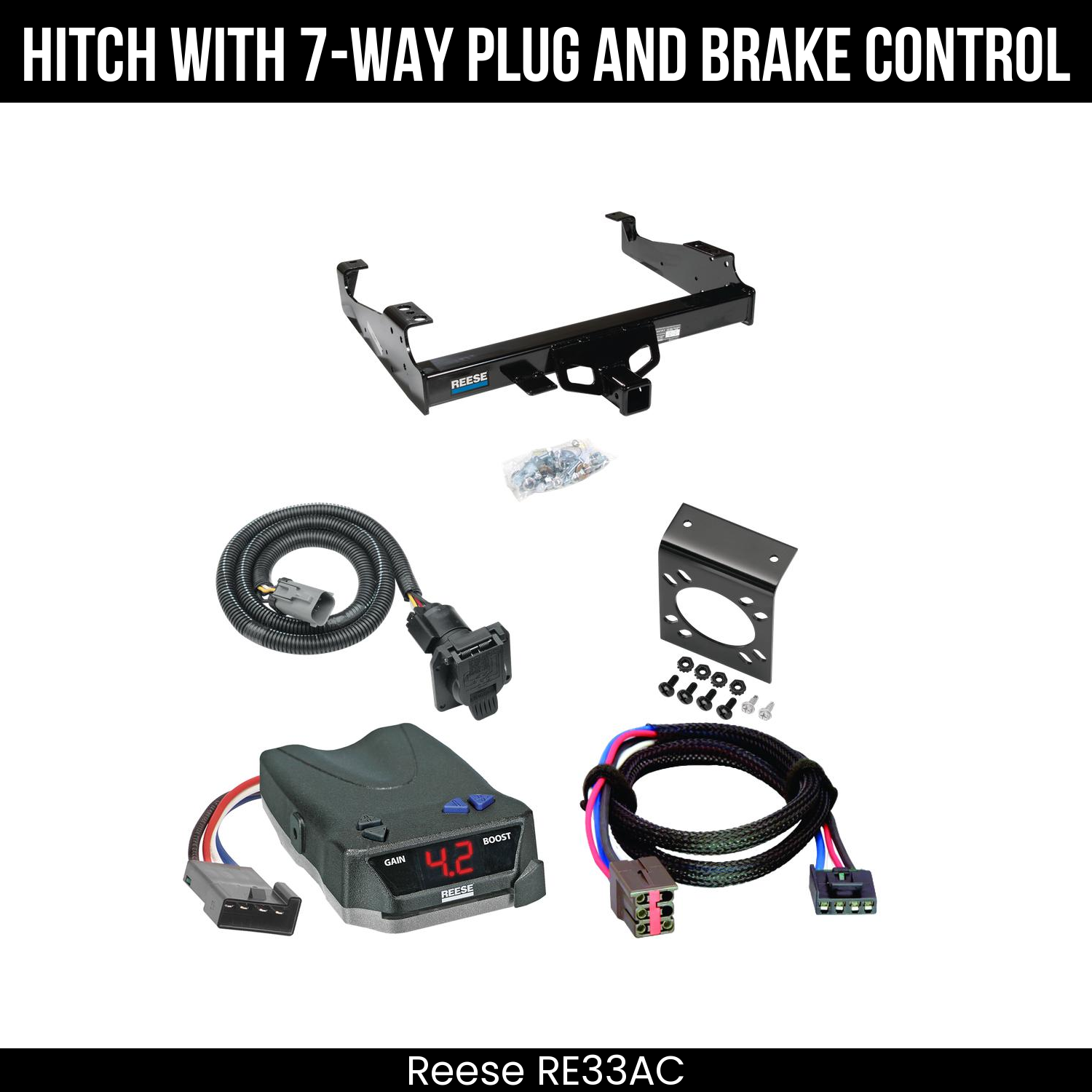 Hitch Tow PKG+ Brake Control For 99-25 Ford F-Series Super Duty Cab and Chassis