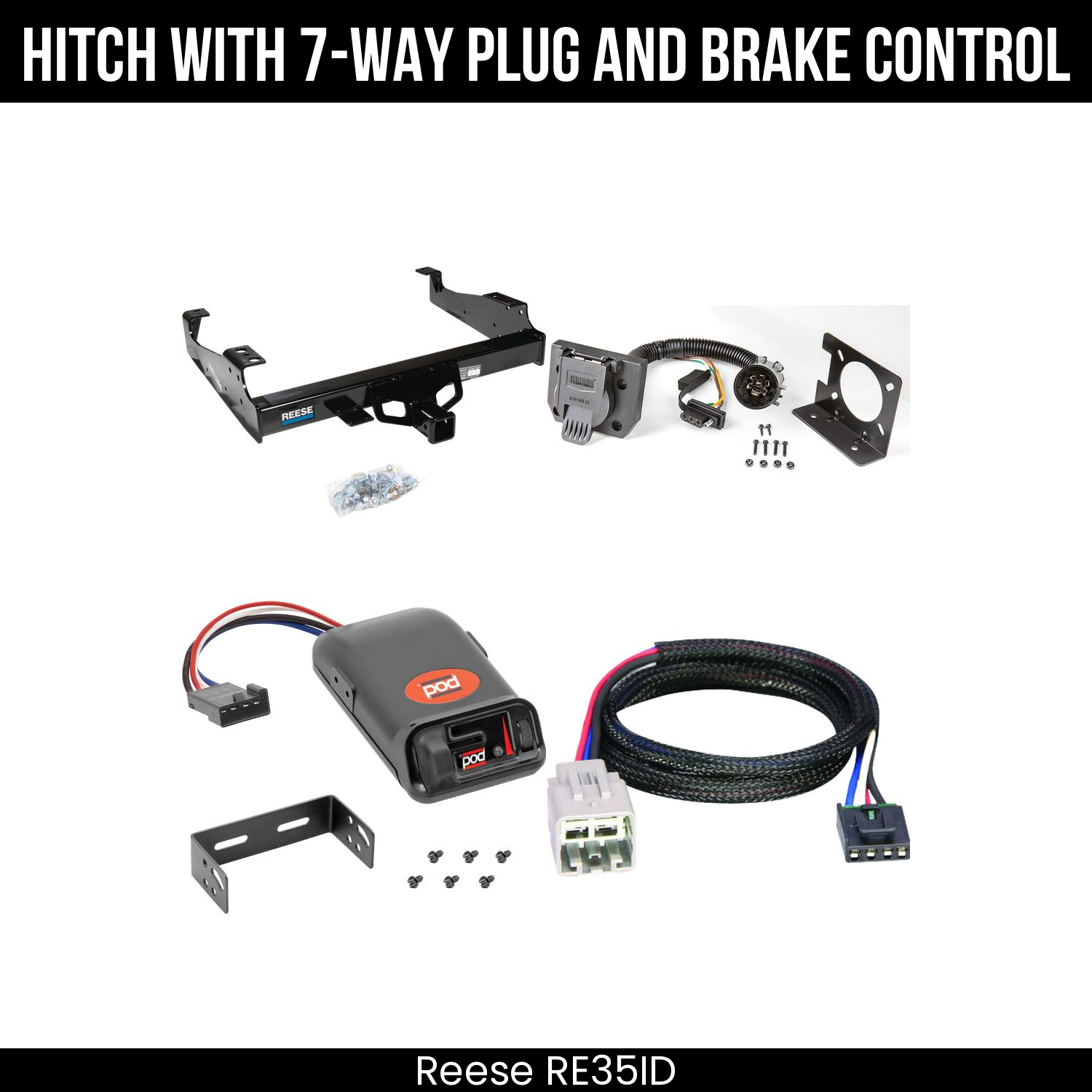 Hitch Tow PKG+ Brake Control For 99-04 Ford F-350 SD 99-25 F-450 F-550 SD C&C