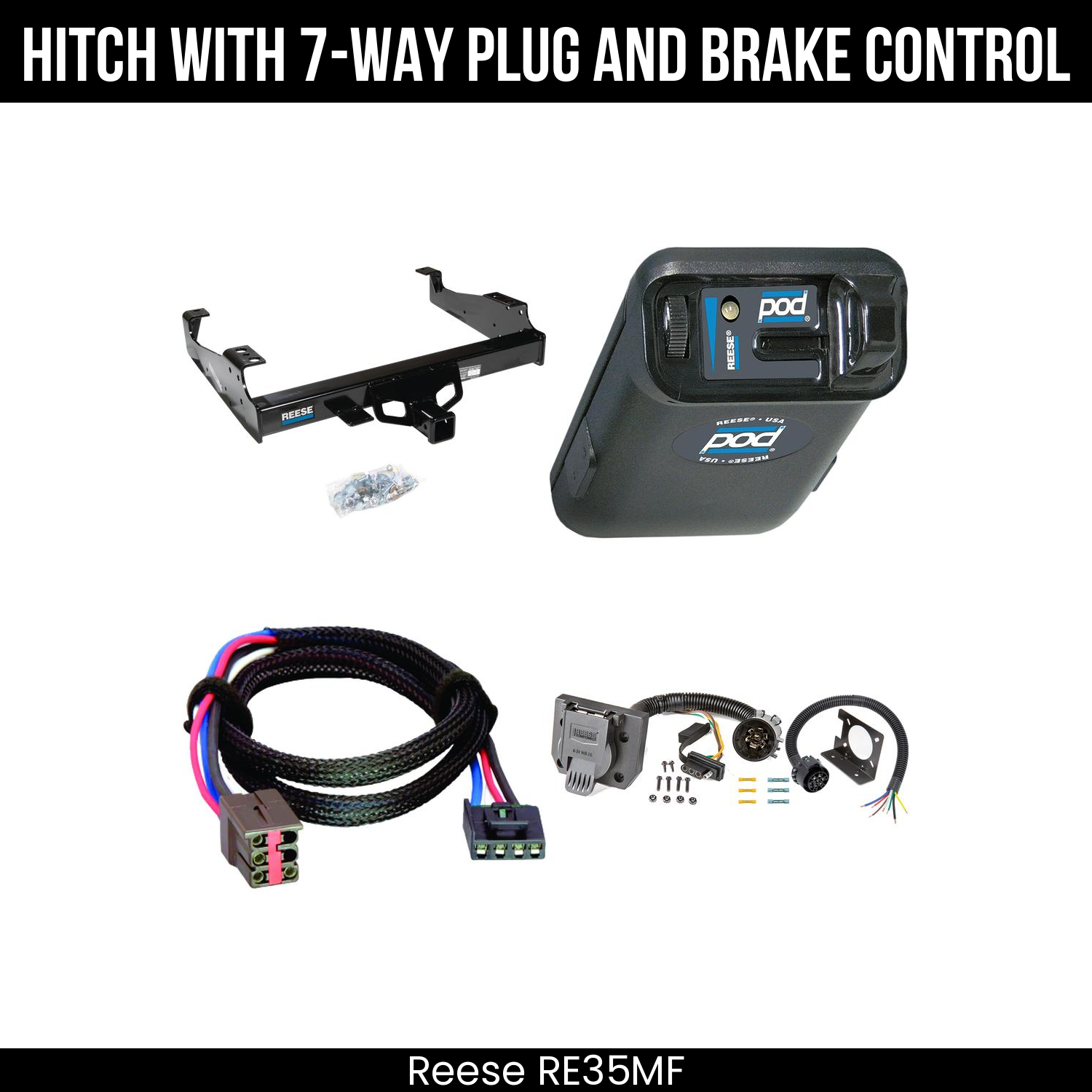 Hitch Tow PKG+ Brake Control For 99-25 Ford F-Series Super Duty Cab and Chassis