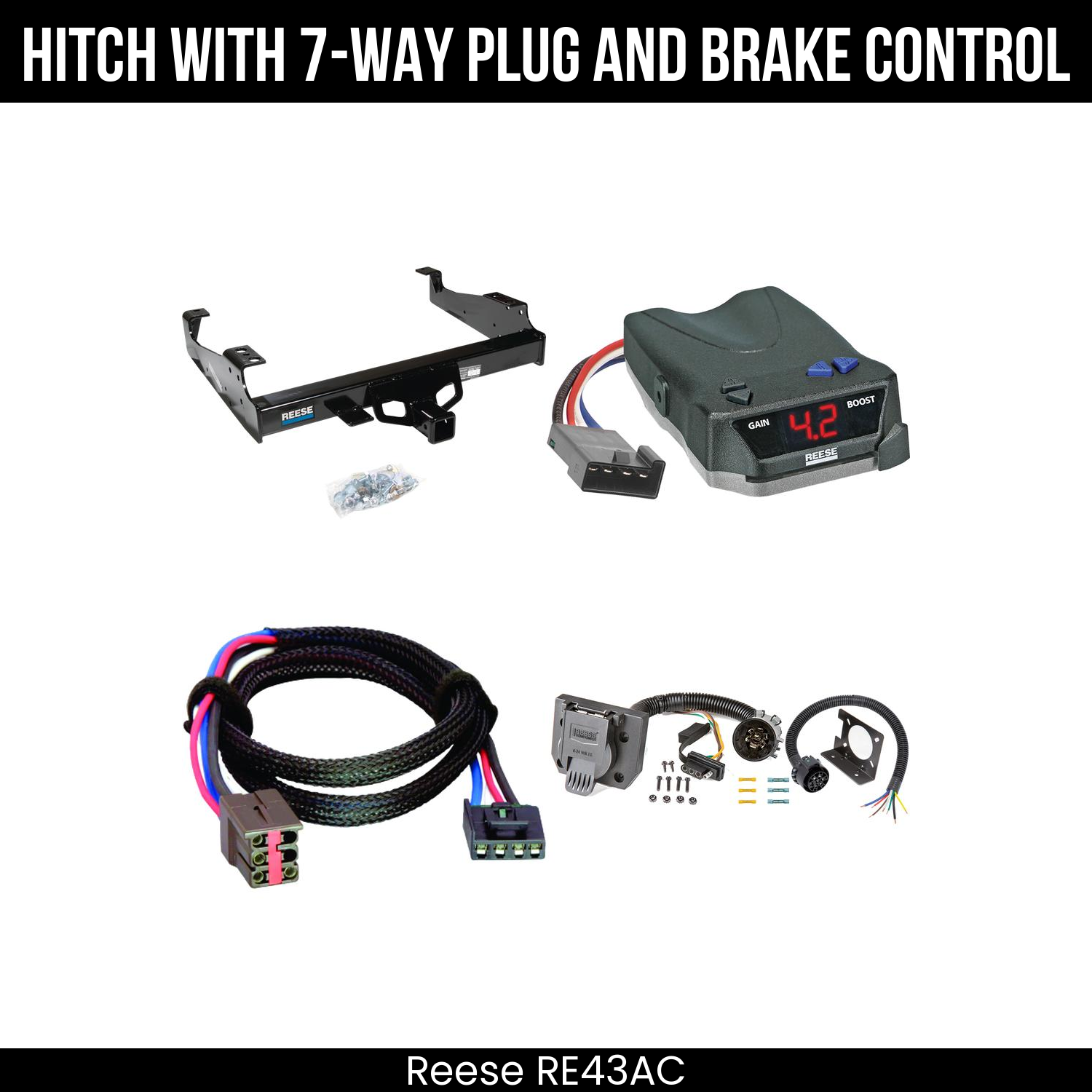 Hitch Tow PKG+ Brake Control For 99-25 Ford F-Series Super Duty Cab and Chassis