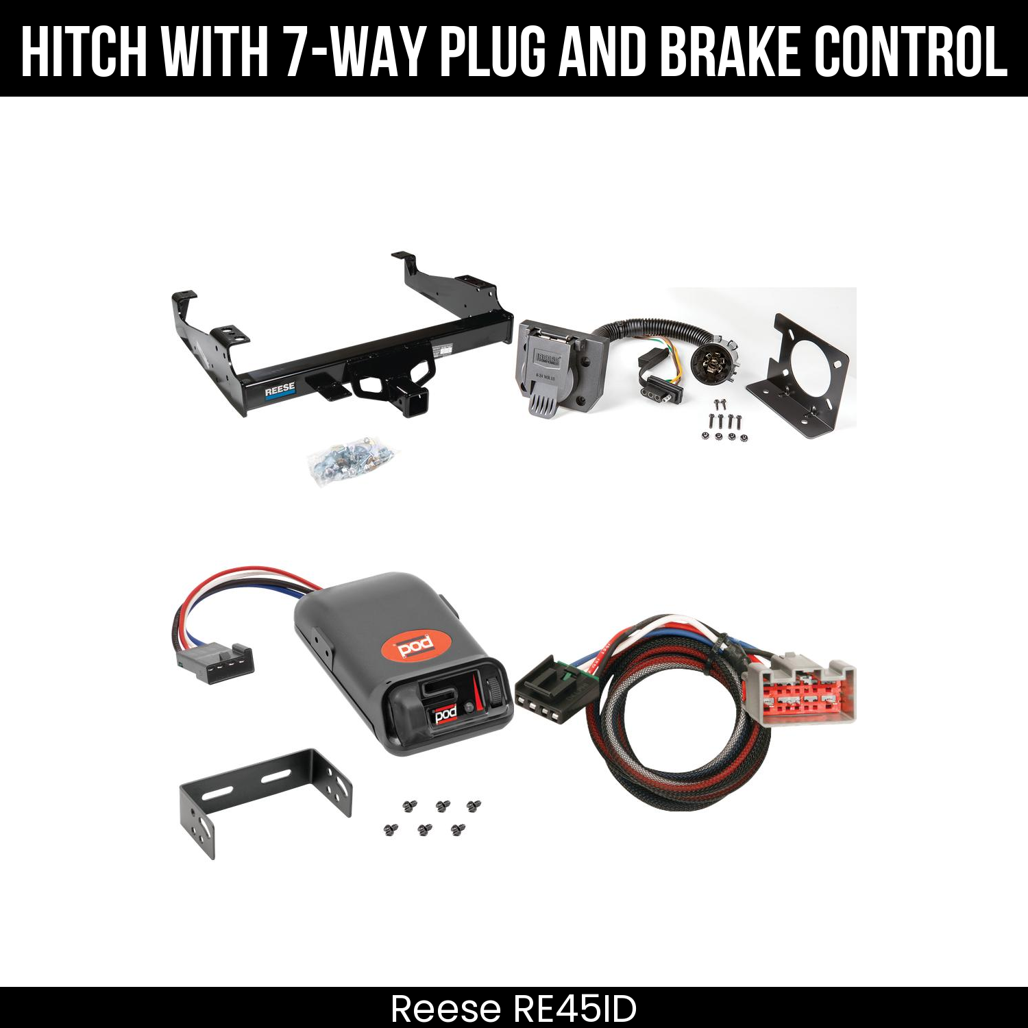 Hitch Tow PKG+ Brake Control For 99-04 Ford F-350 SD 99-25 F-450 F-550 SD C&C