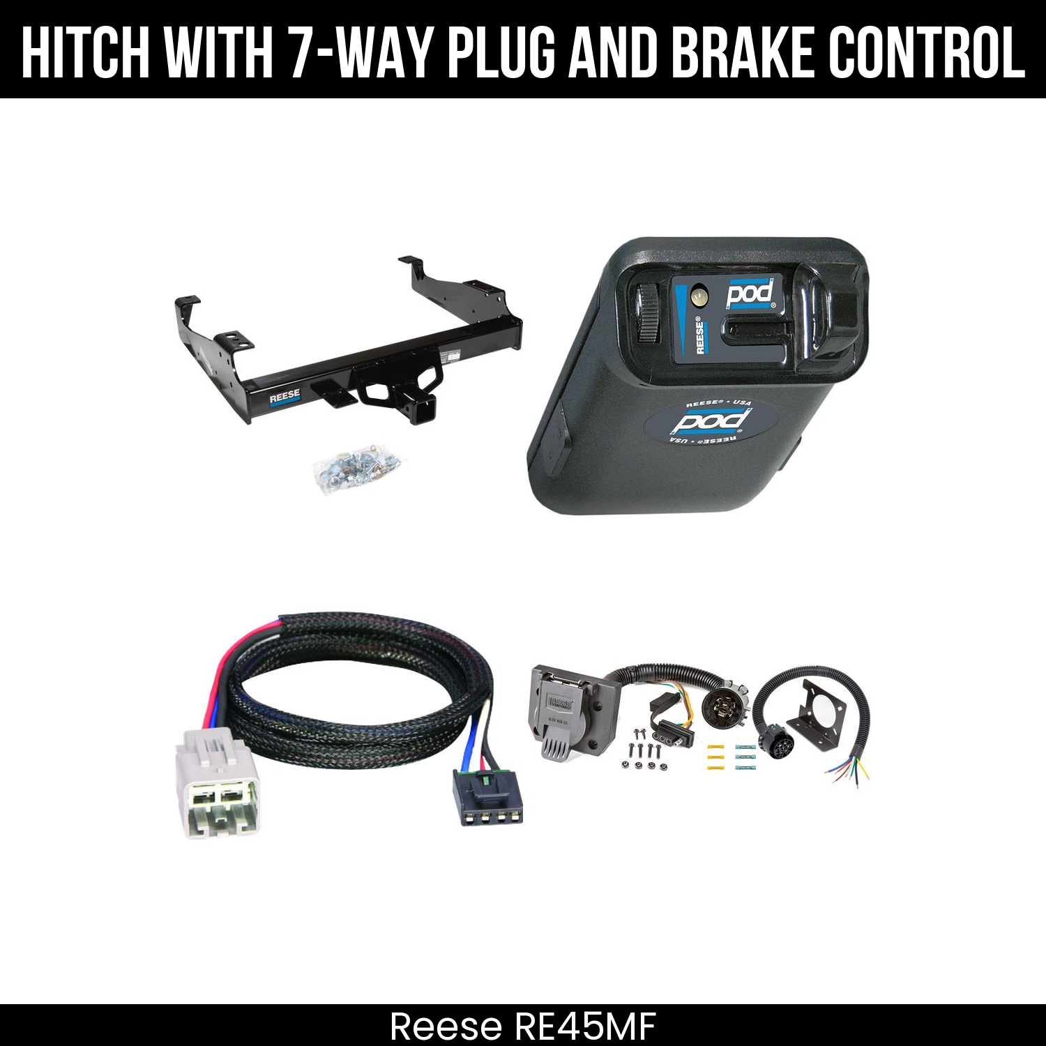 Hitch Tow PKG+ Brake Control For 99-25 Ford F-Series Super Duty Cab and Chassis