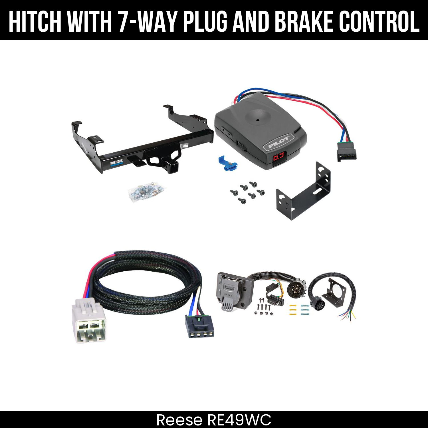Hitch Tow PKG+ Brake Control For 99-25 Ford F-Series Super Duty Cab and Chassis