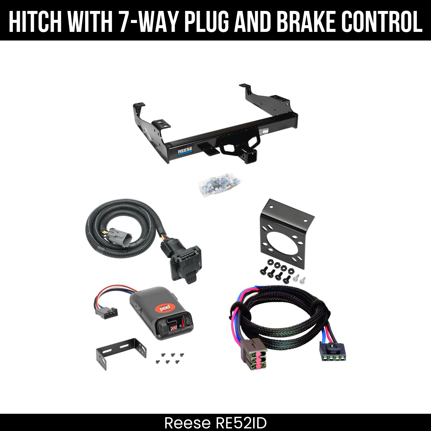 Hitch Tow PKG+ Brake Control For 99-25 Ford F-Series Super Duty Cab and Chassis