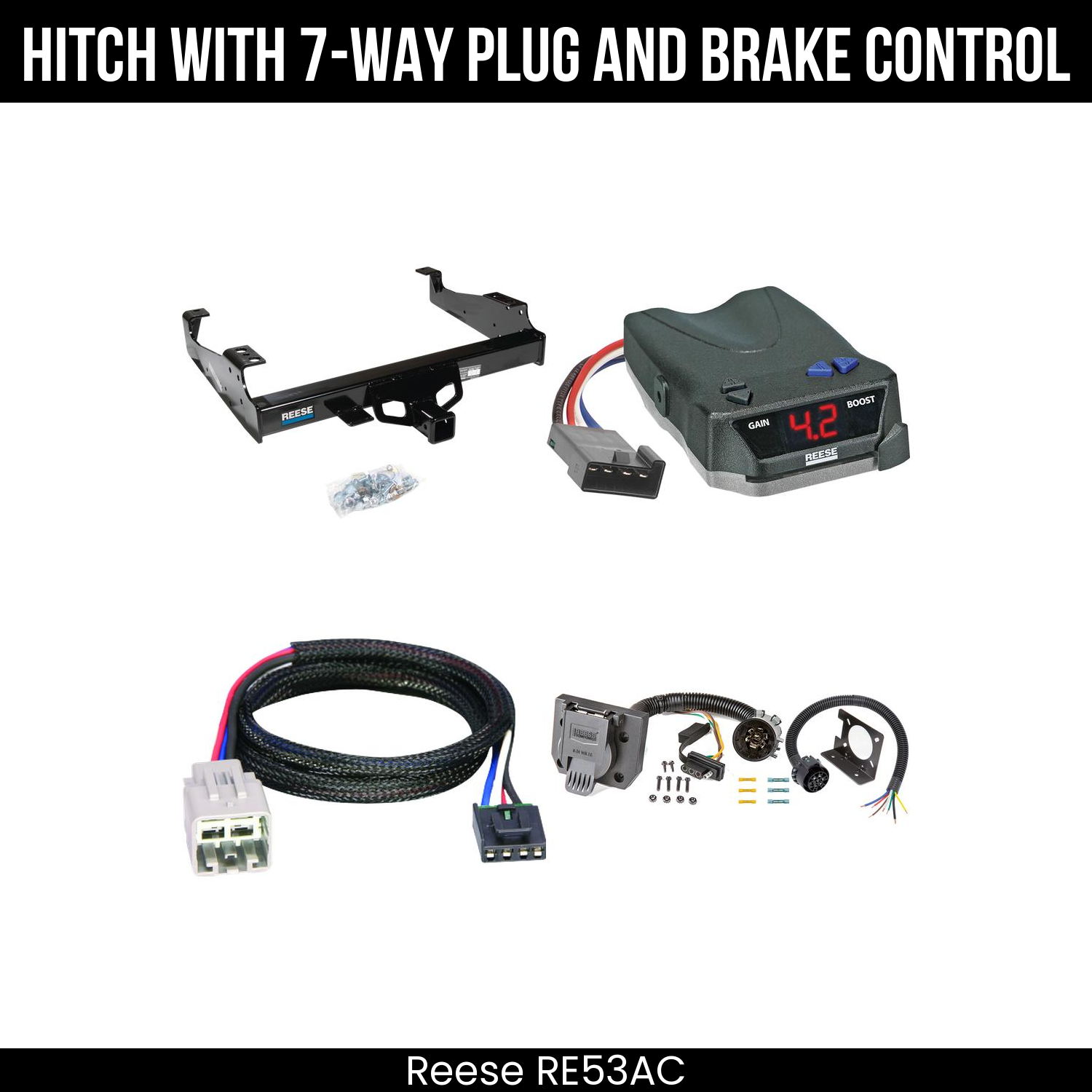 Hitch Tow PKG+ Brake Control For 99-25 Ford F-Series Super Duty Cab and Chassis