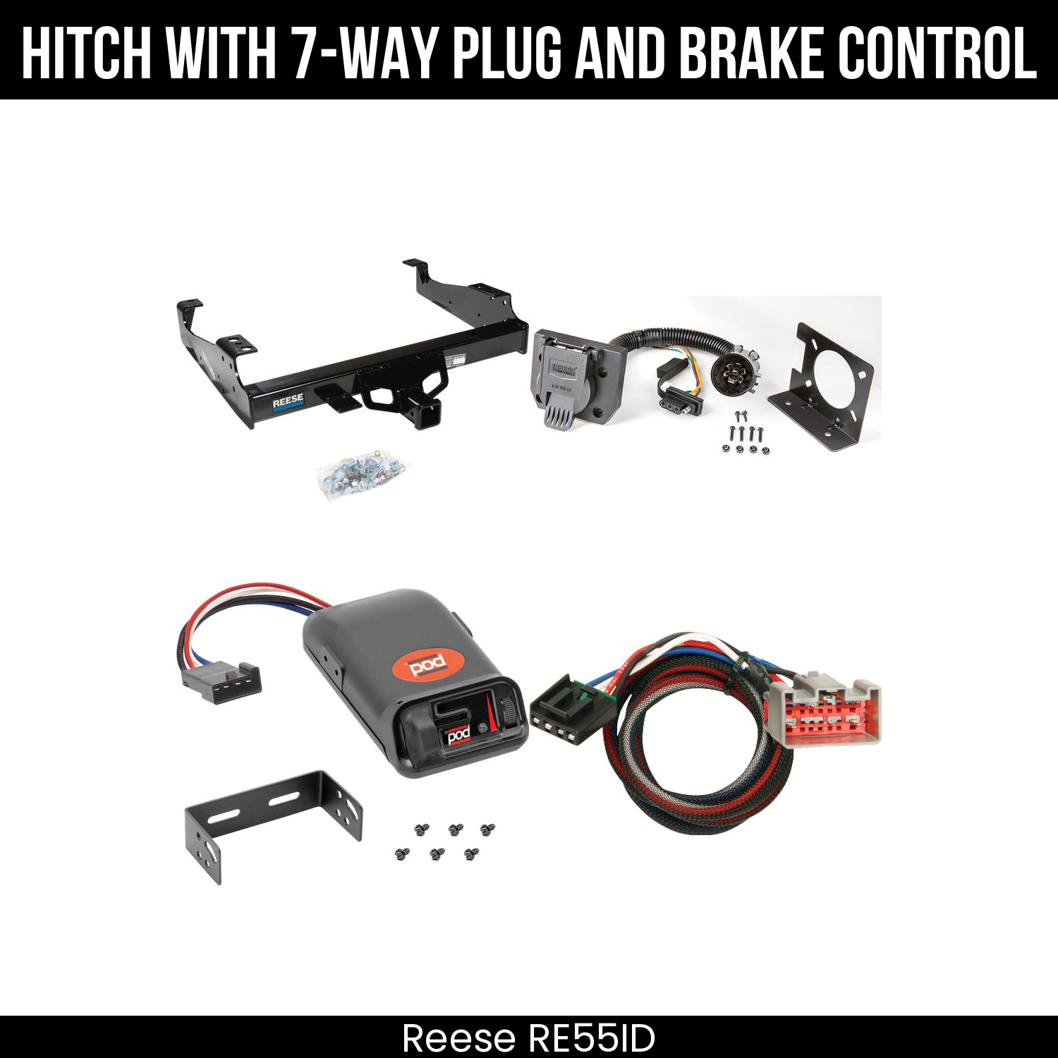 Hitch Tow PKG+ Brake Control For 99-04 Ford F-350 SD 99-25 F-450 F-550 SD C&C