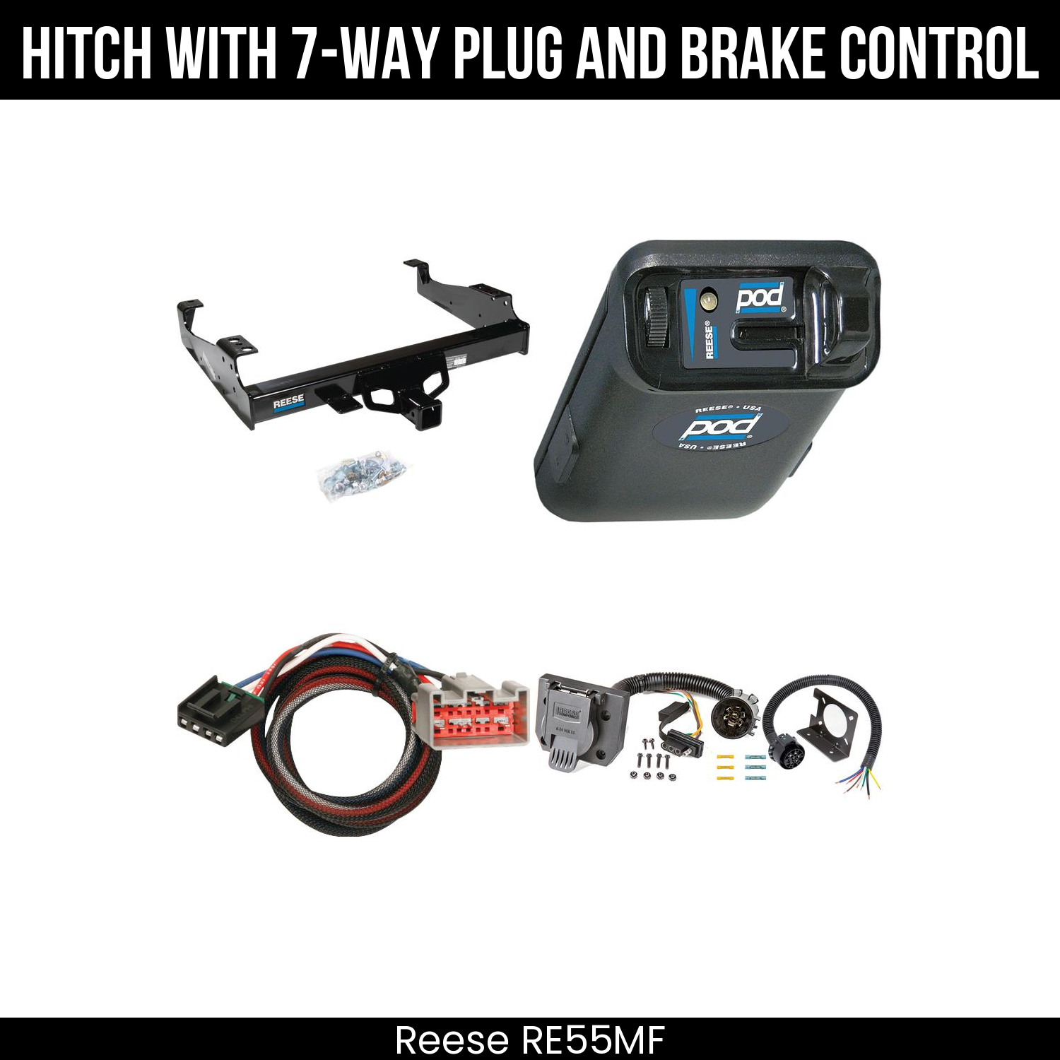 Hitch Tow PKG+ Brake Control For 99-25 Ford F-Series Super Duty Cab and Chassis