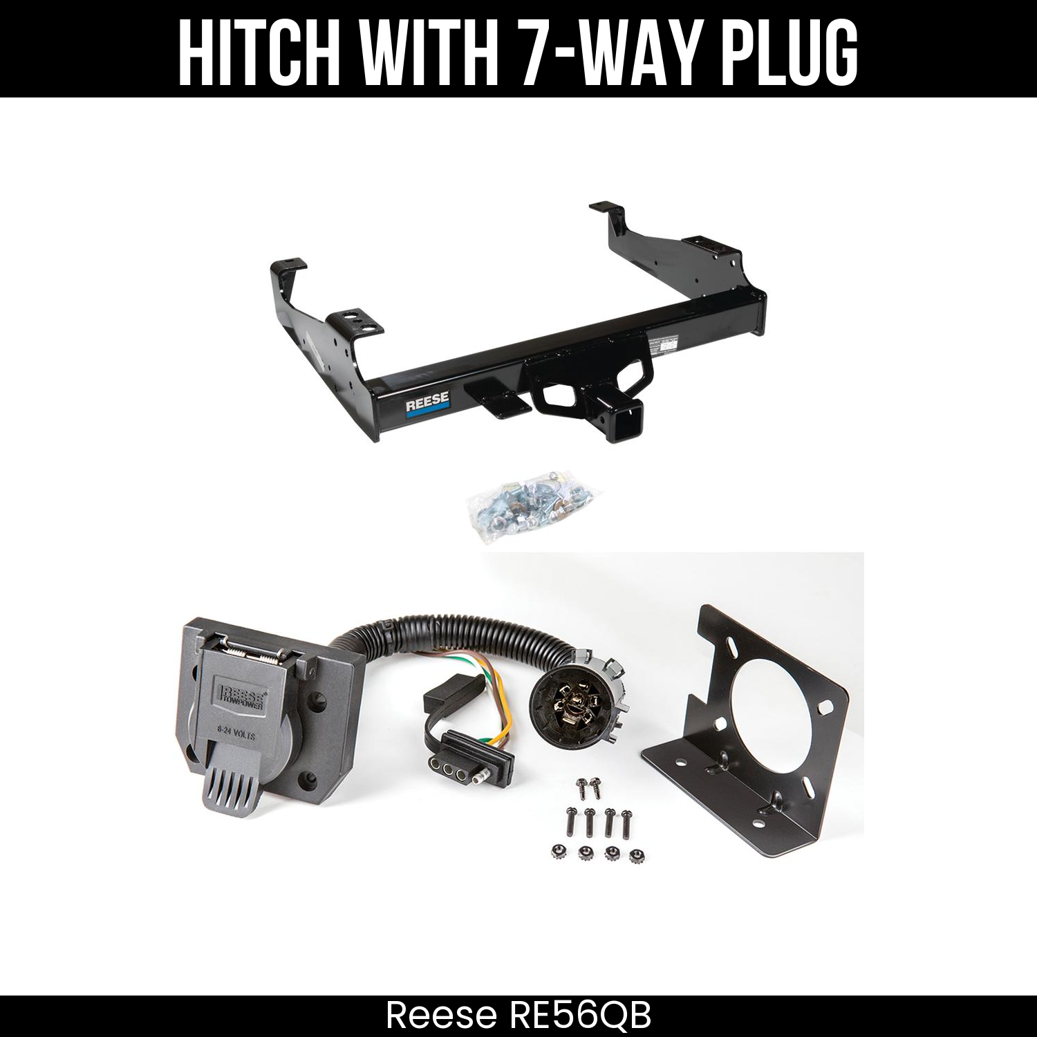 Trailer Hitch + 7 Way Wiring For 99-04 Ford F-350 SD 99-25 F-450 F-550 SD C&C