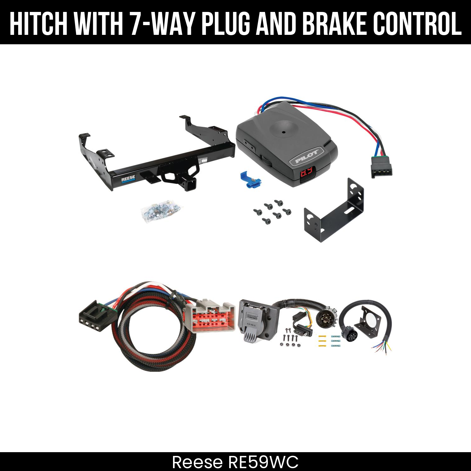 Hitch Tow PKG+ Brake Control For 99-25 Ford F-Series Super Duty Cab and Chassis