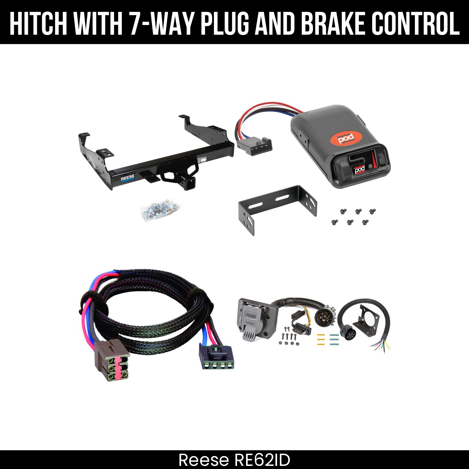Hitch Tow PKG+ Brake Control For 99-25 Ford F-Series Super Duty Cab and Chassis