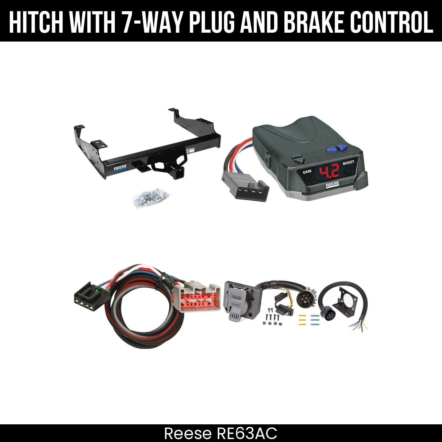Hitch Tow PKG+ Brake Control For 99-25 Ford F-Series Super Duty Cab and Chassis