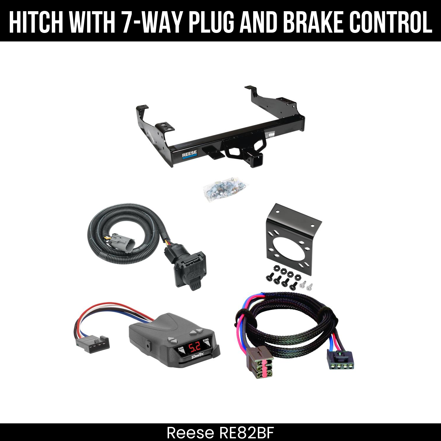 Hitch Tow PKG+ Brake Control For 99-25 Ford F-Series Super Duty Cab and Chassis