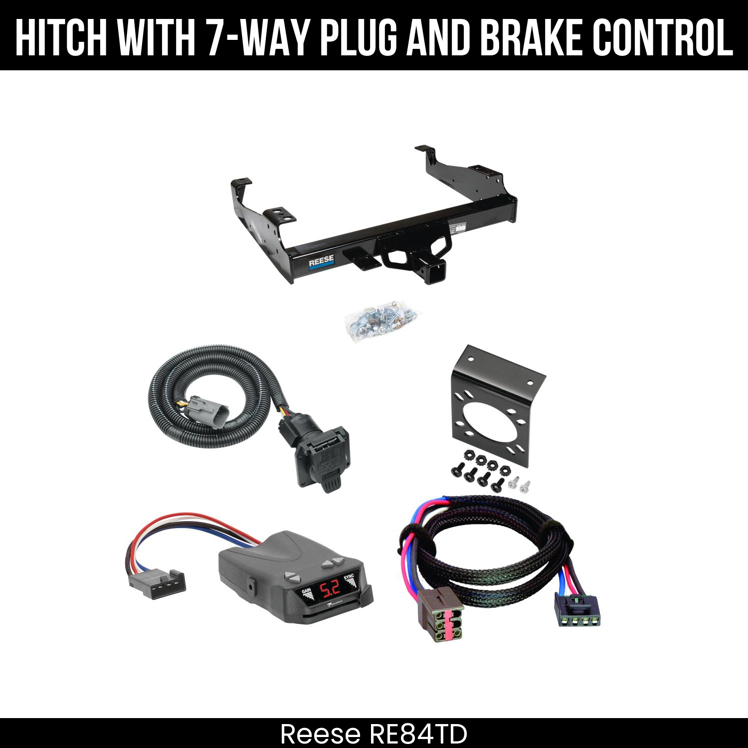 Hitch Tow PKG+ Brake Control For 99-25 Ford F-Series Super Duty Cab and Chassis