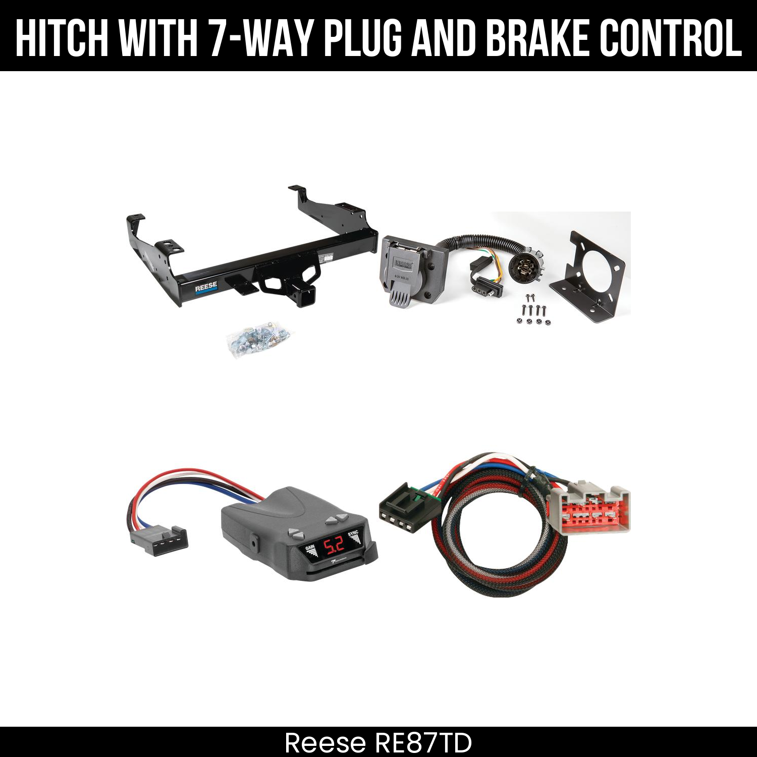 Hitch Tow PKG+ Brake Control For 99-04 Ford F-350 SD 99-25 F-450 F-550 SD C&C