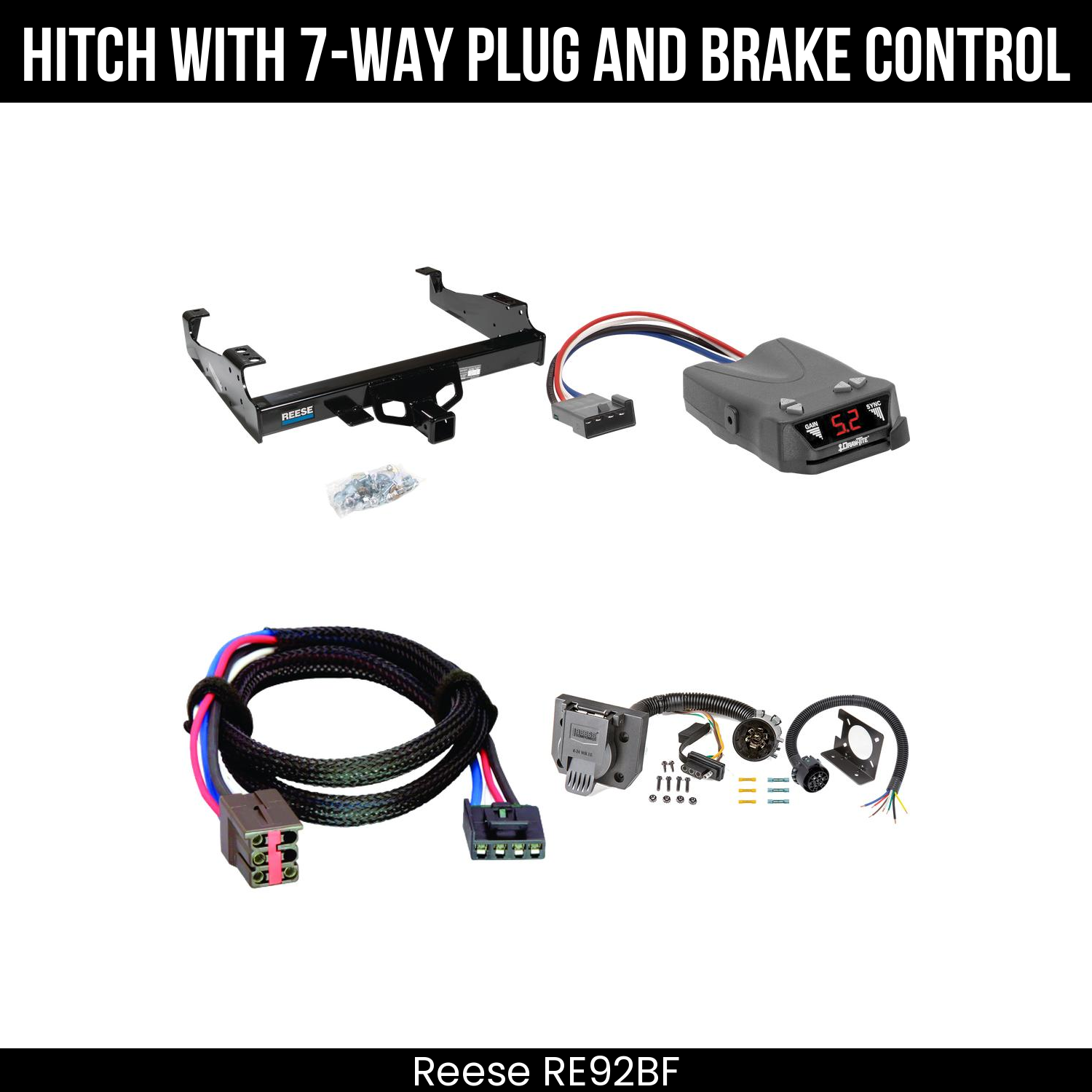 Hitch Tow PKG+ Brake Control For 99-25 Ford F-Series Super Duty Cab and Chassis