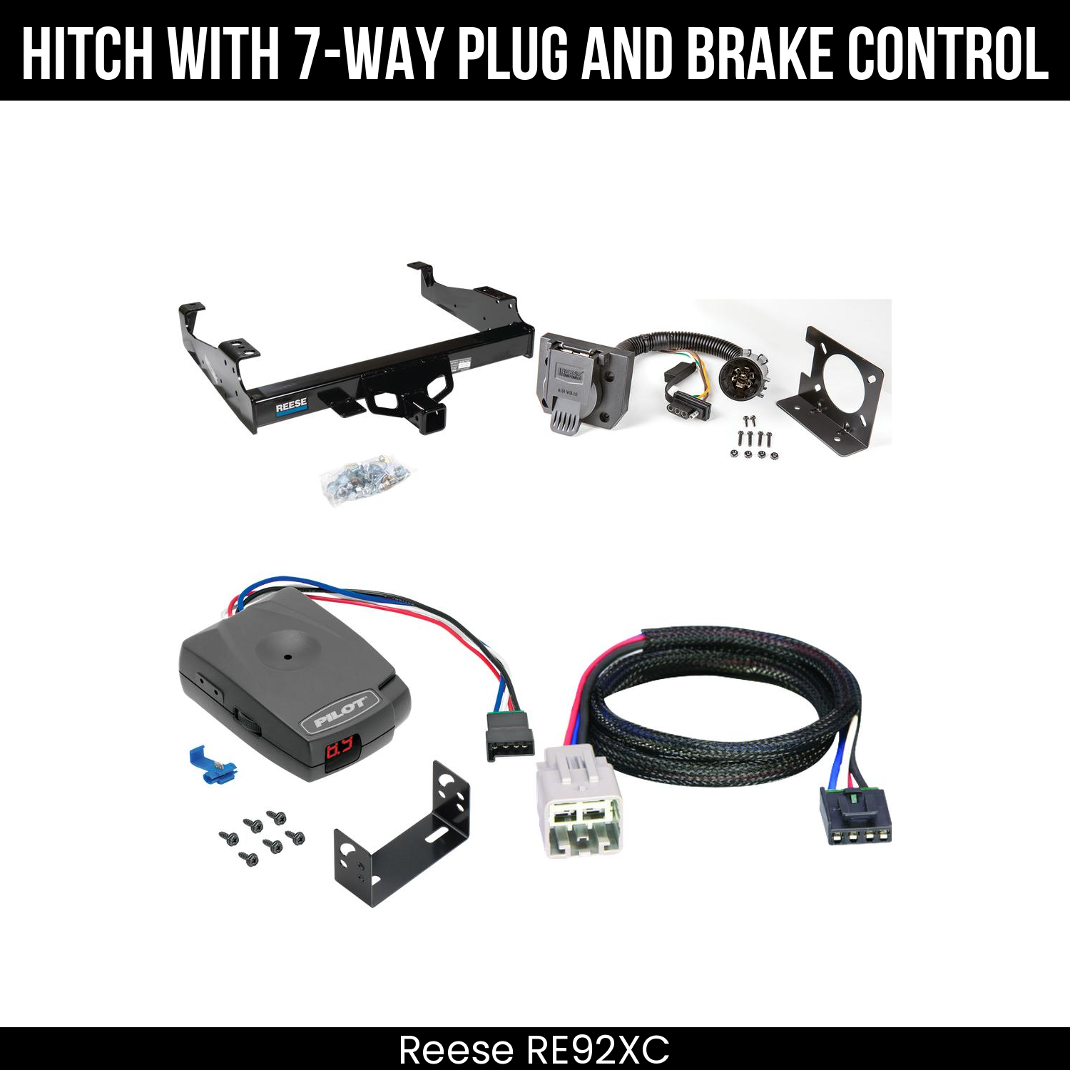 Hitch Tow PKG+ Brake Control For 99-04 Ford F-350 SD 99-25 F-450 F-550 SD C&C