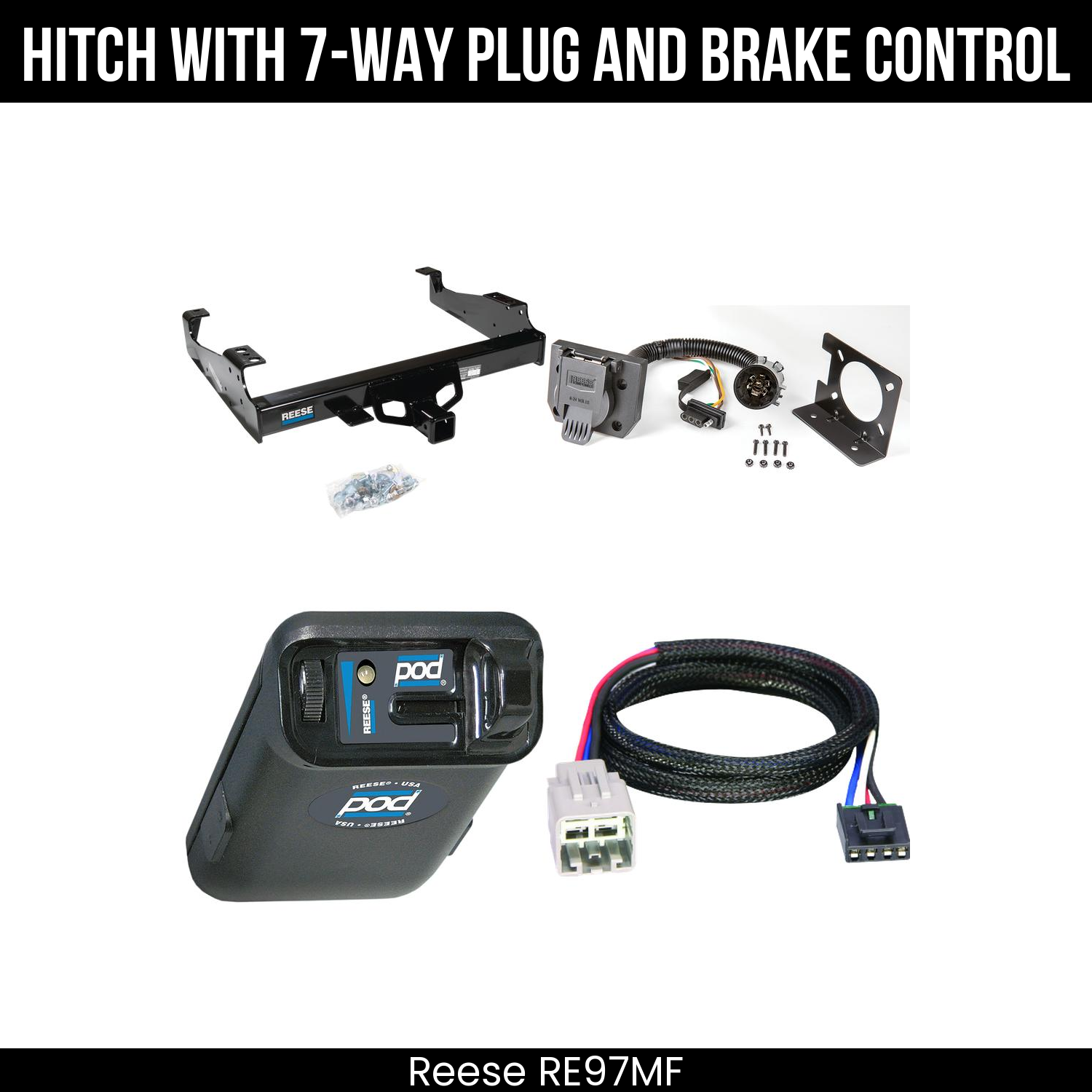 Hitch Tow PKG+ Brake Control For 99-04 Ford F-350 SD 99-25 F-450 F-550 SD C&C